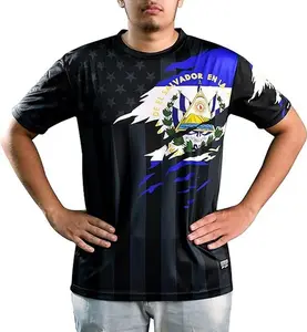 fox & fury Soccer Jersey - El Sal.va.dor Flag - Youth & Adults Sizes