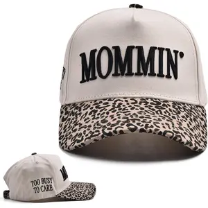Mommin Trucker Hat for Women and Men, Embroidered Mom Baseball Cap, Adjustable Canvas Snapback