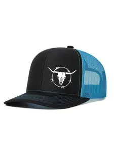 1pc Unisex Baseball Cap with Ox Head Printing, Stylish Mesh Graphic Trucker Hat for Men and Women, Casual Dad Hats for Outdoor Wear, Premium Streetwear Hat, Premium Headwear