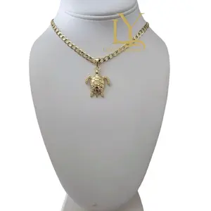 LaYaiBoutique Necklace and Turtle #1015 14k Gold Plated HIGH QUALITY