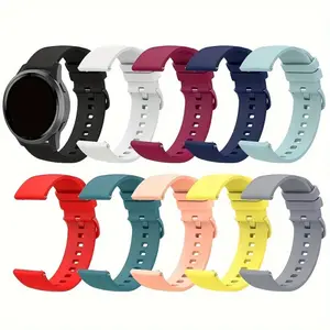 Universal Soft Silicone Watch Strap 18mm 20mm 22mm, Waterproof Replacement Band Compatible with Samsung Galaxy Watch 5/4/3 Active 2 Gear S3 & Amazfit Bip, Comfortable Sport Wristband