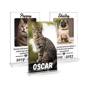MIRACLE PRINTS Personalized Acrylic Pet Sign - Clear and Elegant Acrylic Pet Décor for Home & Office - Customizable Pet Name Sign - Perfect for Celebrating Your Furry Friend - Personalized Sign for Your Pets, Decor Gift