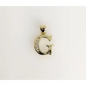 Plated Letter Initial "G" Pendant