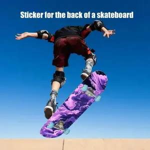 A 9X33-inch 2D flat sticker, printed on self-adhesive PVC with "Purple Cloud Pattern Style, Dream Art Theme",