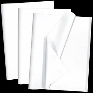 100 Sheets White Tissue Paper 14 x 20 Inches Recyclable White Wrapping Paper Bulk for Weddings Birthday DIY Project Festival Wrapping Crafts Decor