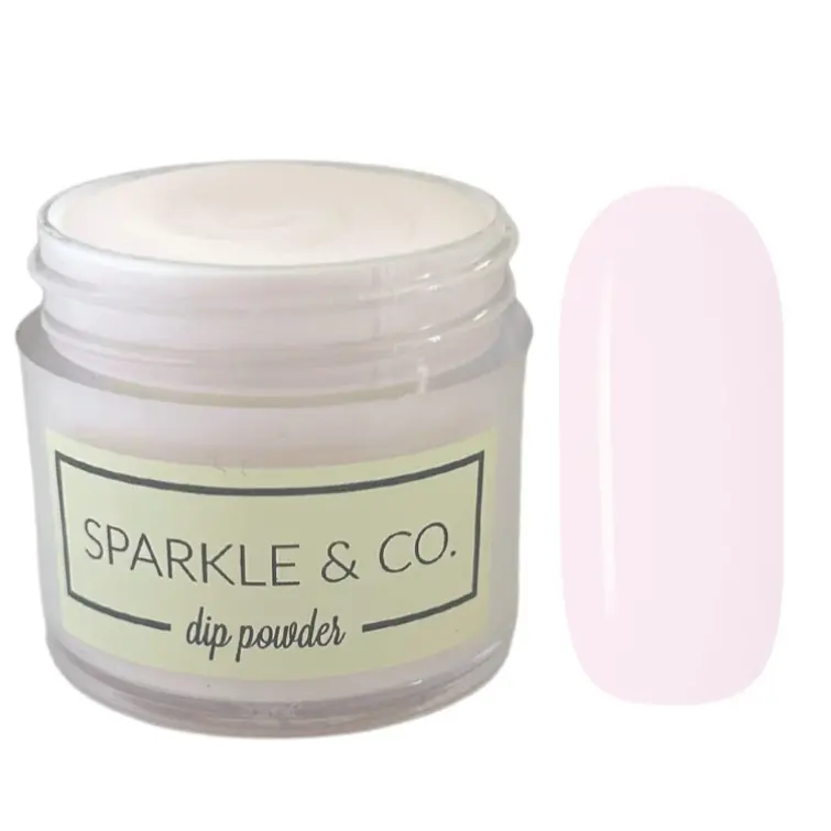 Sparkle & Co dp.296 Pink Coconut 1 ounce Dip Powder For Nails - 1 Jar Lasts 20-25 Manis