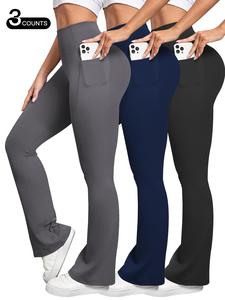 women's solid pocket leggings, leggings for women, workout clothes, flared yoga pants, sports leggings, legging fitness, gym leggings, athletic bottoms, leggings with pockets, yoga training pants, activewear bottoms, tight fitness pants