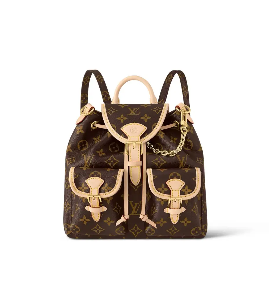 Pre-owned Louis Vuitton Excursion Drawstring Backpack, Monogram Canvas, Microchip Version（2503335）