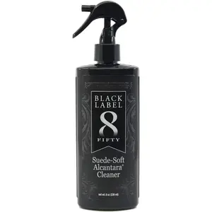 Black Label Suede-Soft Alcantara(R) Cleaner (8 oz): Premium Care for -Suede & Alcantara Surfaces - Gently Removes Stains, Refreshes, and Deodorizes - Safe for All Interior Fabrics