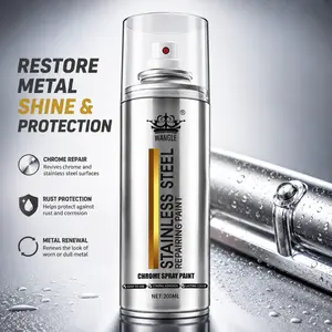 Anti Rust Chrome Metal Coating 200ML – Mirror Finish Protection for Auto Parts, Bicycles, Railings, Tools & Home Metal Surfaces, Easy to Apply