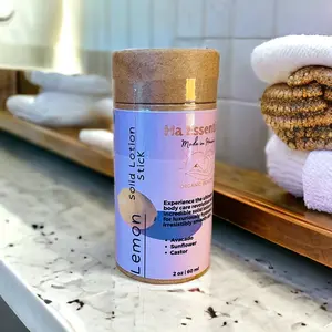 Zesty Lemon Bliss: Experience the Nourishing Solid Lotion Stick for a Refreshing Glow and Delightful Citrus Scent!