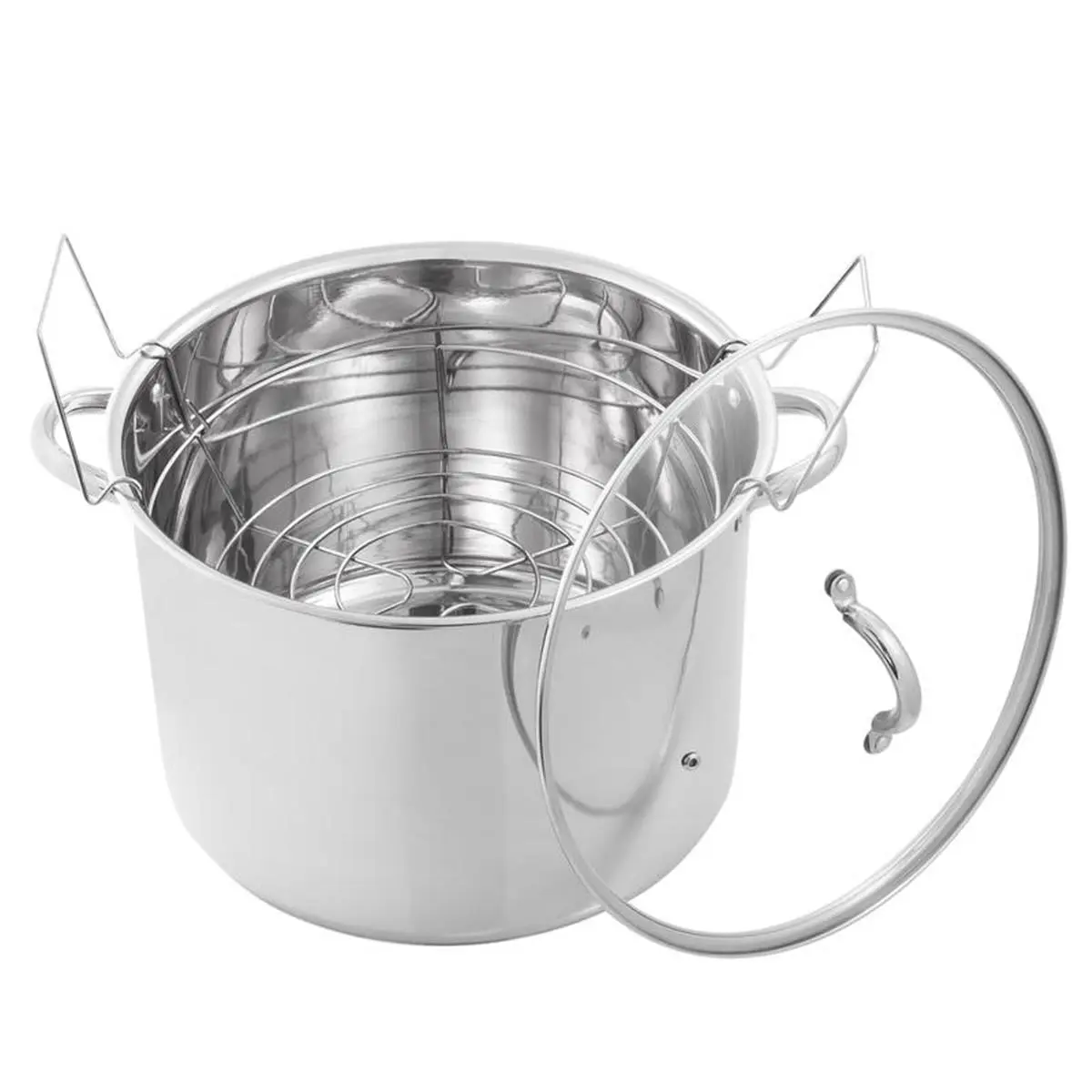McSunley 6019524 14.25 in. 21.5 qt. Stainless Steel Canner, Silver