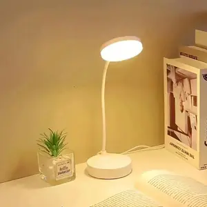 LED Desk Lamp With 3-Level Dimmer, Flexible Gooseneck, Eye-Caring Table Light, USB Powered, Switchable White To Warm Illumination, Ideal For Home Office Reading And Studying