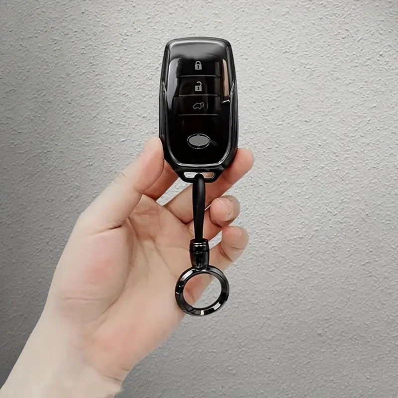 Car key remote control cover, Car key accessory, suitable for Toyota RAV4, Camry, Crown, Corolla, CHR, Prius, Highlander, Prado, Land Cruiser models, for men/women, car accessories, key storage box, key protection cover