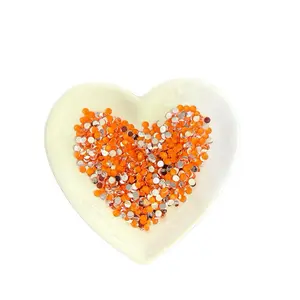 4mm (2 oz), Neon Orange,  Silver Back Rhinestones Perfect for DIY Projects and Crafts