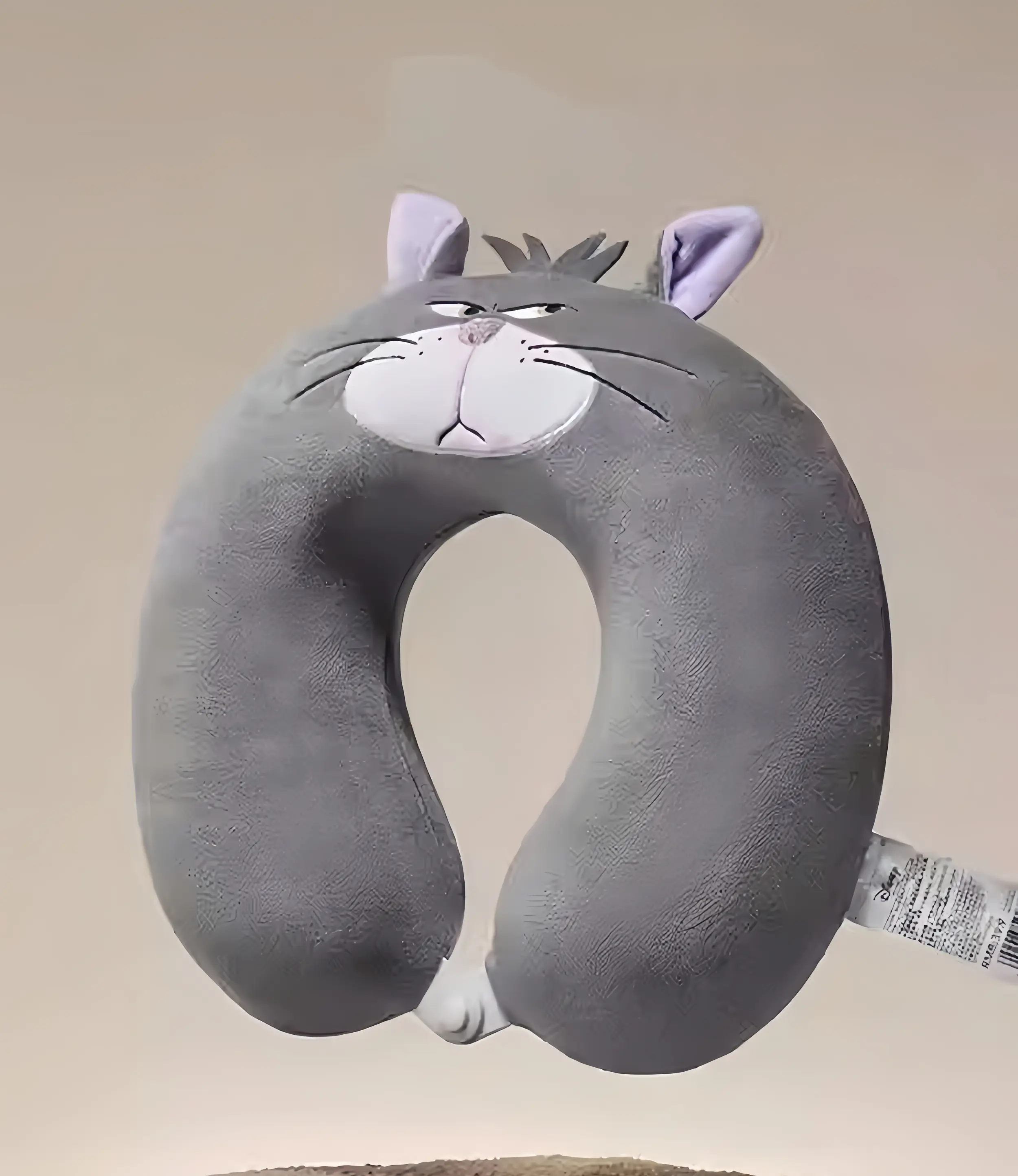 Disney Cat Lucifer Travel Neck Pillow | 11.8" X 12.5" U-Shaped Plush Pillow for Sleep Support | Soft & Cozy Travel Companion | Official Disney Comfort Accessory for Home, Office & On-the-Go(1PC)