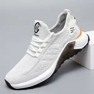 (New)Men'S Casual Running Shoes|   Comfortable Thick-Soled Shock-Absorbing Shoes with Faux Upper and Rubber Sole, Lace Closure, Pointed Toe, Suitable for All Seasons