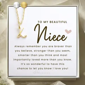 Initial Name necklace gifts for Niece from Aunt Niece Jewelry Gift Personalized Gift Niece Birthday Gift Necklace Christmas gift Birthday