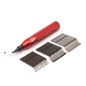 - Deburring Tool with 30 Extra High Speed Steel Swivel  - Works on Metal, , PVC Pipes, Copper, Plastic and 3D Printed Edges - Plumbing & 3D Printing Burr Removal Reamer Tool