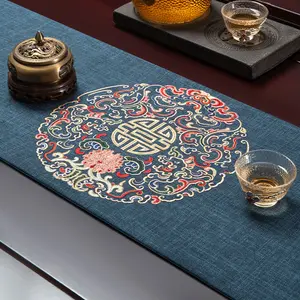 Red Wedding Table Runner High End Wedding Coffee Table Cover Light Luxury Waterproof Tablecloth Mat Wealth Prosperity Collection
