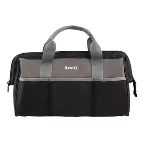 16 in. Tool Bag with Supplier Warranty - Black & Gray Organizer for Compact Storage and Versatile Access
