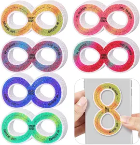 36 count  to School Sensory Strips   Calm Mindfulness Stickers Adults   Stickers Fidget Adhesives Rough Textured Tape for Classroom Desk Office Computer(Figure of Eight)