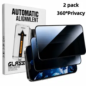 Privacy Screen Protector for iPhone Anti-spy Tempered Glass HD 360° Privacy Compatible with iPhone 17 15 14 13 promax