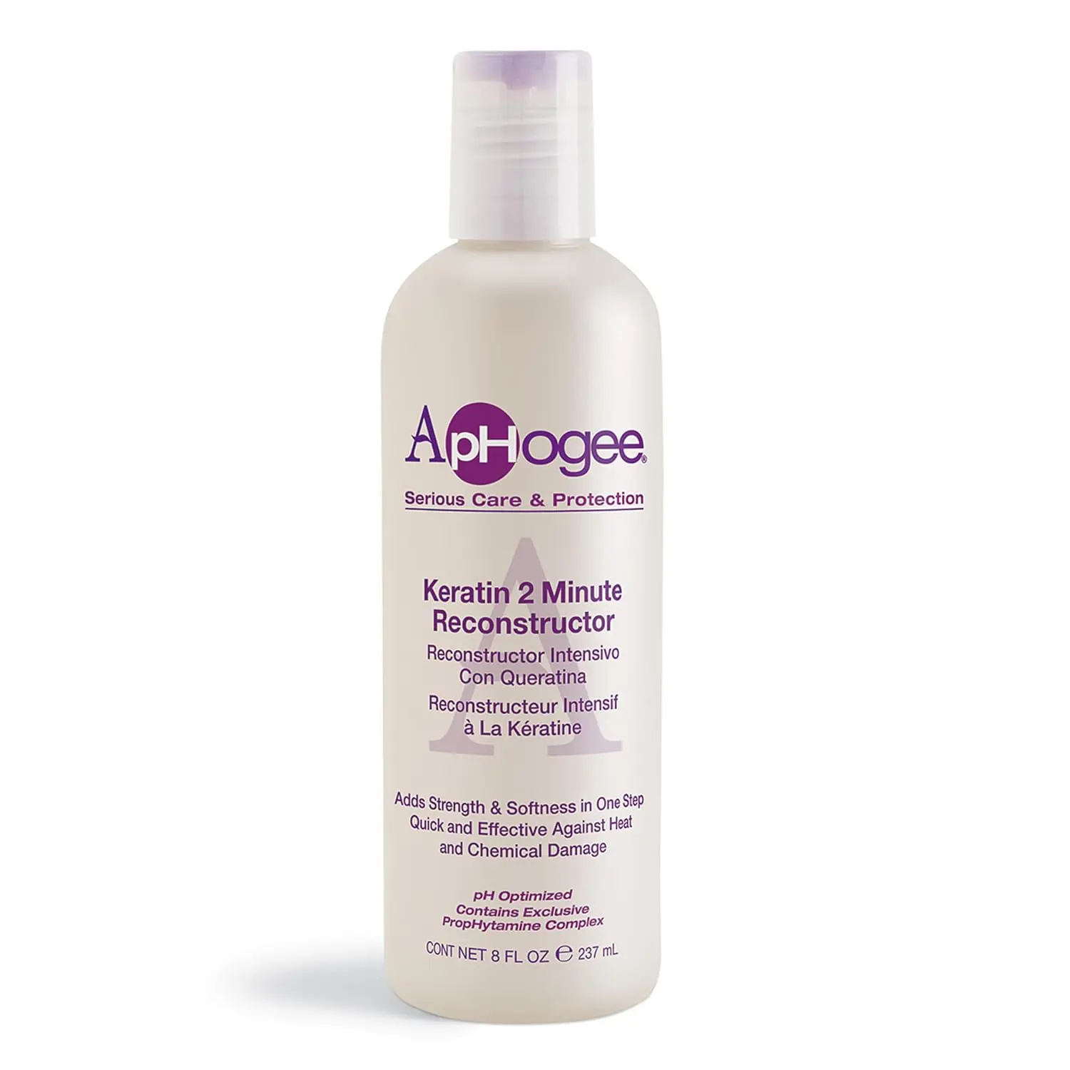 Aphogee Keratin 2 Minute Reconstructor, 8 fl oz – Deep Conditioner for Color-Treated & Heat-Styled Hair, Smooths & Adds Shine | Deep Conditioner for Color-Treated & Heat-Styled Hair | Smooths & Adds Shine