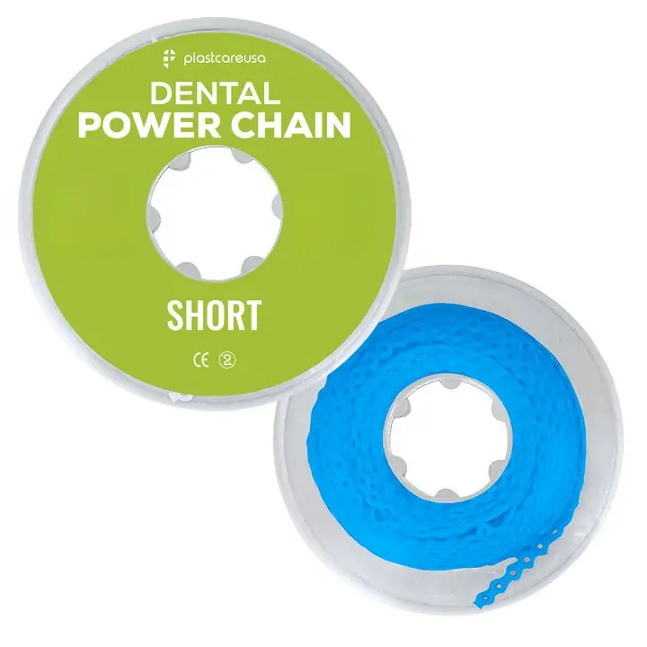 Blue Dental Power Chain (Short) – 15 ft Orthodontic Elastic Chain for Braces