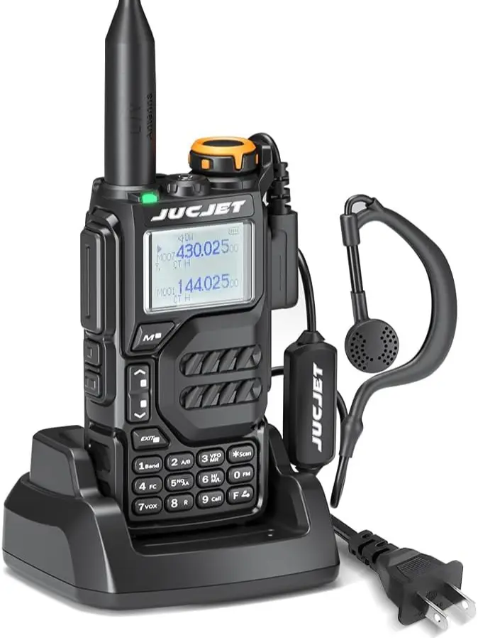JUCJET Rechargeable UV-K5 Walkie Talkie - TikTok Viral 200CH Dual Band 2-Way Radio, Remote Adjustable Multi-Functional Handheld Transceiver with Weather Alert, Flashlight, Home Emergency Prep Wireless Device