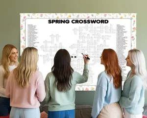 Spring Crossword Puzzle, Giant Word Find, Large Scrabble Poster, Different Things Gathering Activity