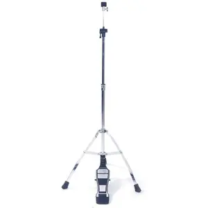 GLARRY Cymbal Stand Hi-Hat Stand with Adjustable Height 25.6"-43.4", Premium Stainless Steel Frame, Double Braced Legs, Rubber Feet