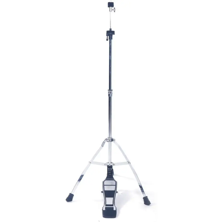 GLARRY Cymbal Stand Hi-Hat Stand with Adjustable Height 25.6"-43.4", Premium Stainless Steel Frame, Double Braced Legs, Rubber Feet