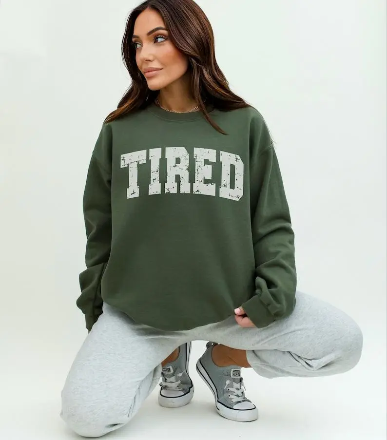 Tired Sweatshirt Exhausted Sweater, Chronic Illness Sweatshirt, Spoonie Sweatshirt, Napping Time Top Tired, Permanently Tired Crewneck
