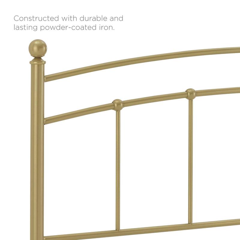 Modway Abigail Twin Metal Headboard in Gold