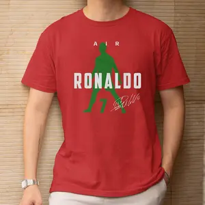 Air Ronaldo #7 Soccer Star Player Shirt, Personalized Gift Graphic Tee Soccer GOAT, Football Vintage Custom Gift Soccer Fans Unisex T-Shirt