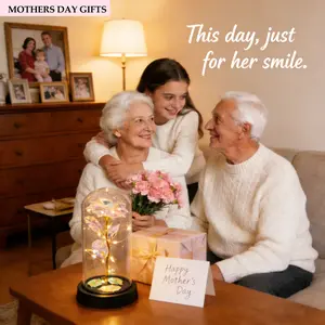 LED Everlasting Rose Flower in Dome,Eternal Romantic Creative Gift for Women - Valentine's, Mother's Day, Birthday, Christmas Gift for Her, Wife, Mom, Girlfriend, Love, Friendship Perfect gift Surprise Idea