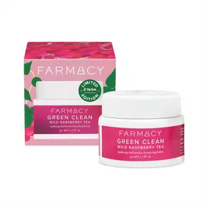 Farmacy Beauty Green Clean Wild Raspberry Tea Cleansing Balm - Limited Edition Scent - Makeup Remover Balm - Effortlessly Removes Makeup & SPF
