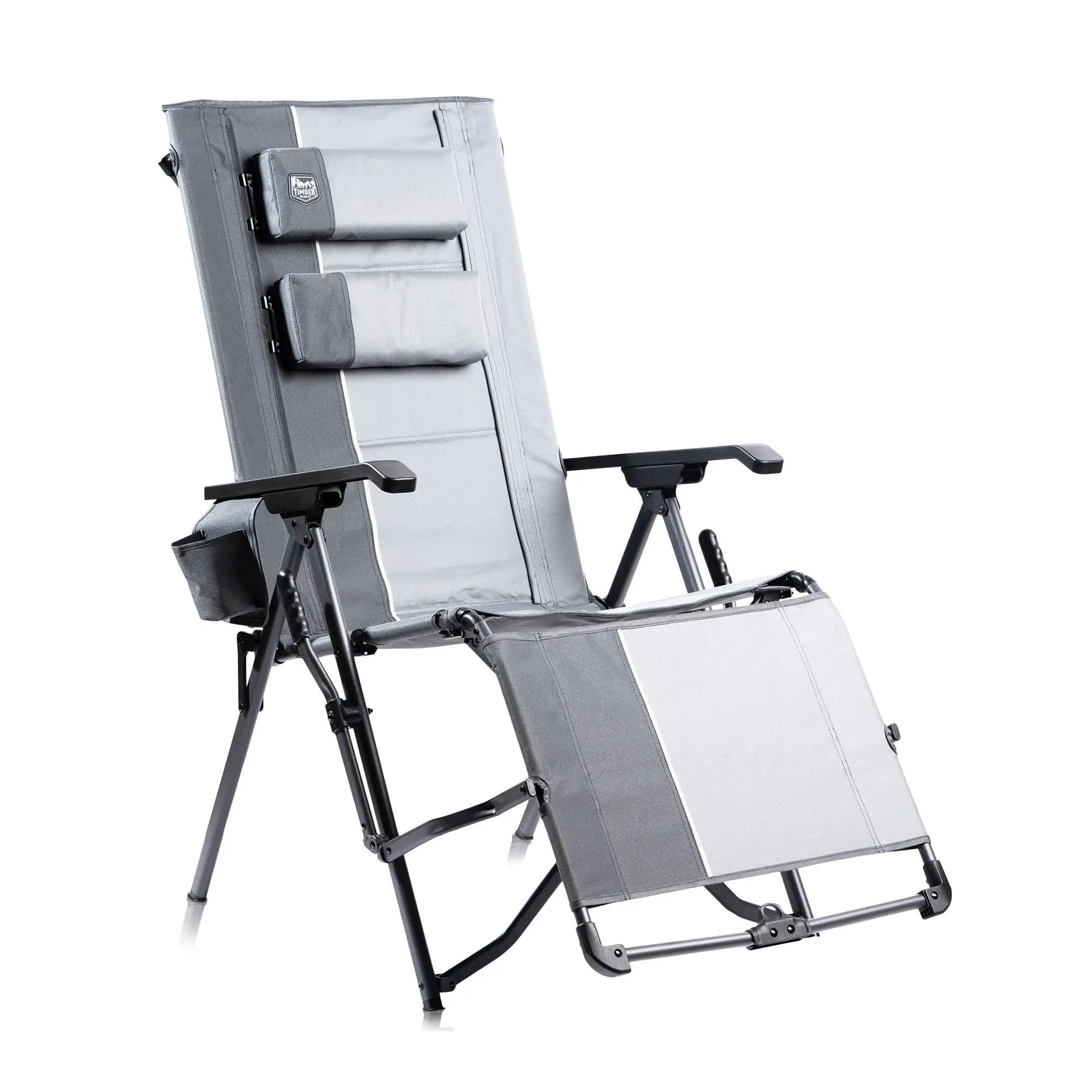 Timber Ridge Portable Lounger Chair with Footrest Ergonomic Folding