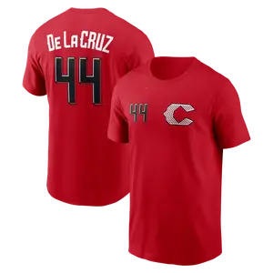 Men's Baseball Reds Team Elly De La Cruz 2026 City Connect Name & Number T-Shirt - Red