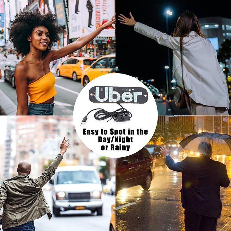 LED Driver Sign USB Rechargeable Light for Rideshare Drivers LED Driver Sign USB Rechargeable Light for Rideshare Drivers