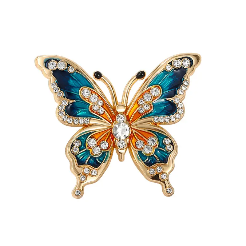 Enamel painted butterfly brooch