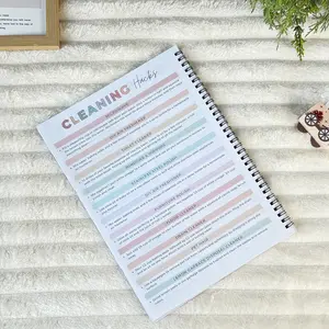 ADHD Cleaning Planner, A4 Daily Weekly Monthly Checklist Notebook, Durable Cover Smooth Paper for Home Office Dorm, Office Stationery Essential #Summervibes