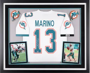 Dan Marino Miami Dolphins Deluxe Framed Autographed Mitchell & Ness White Authentic Jersey - Fanatics Authentic Certified