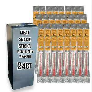 Beef Snack Sticks - Beef & Cheese - 24 Individually Wrapped - Amish Beef Sticks