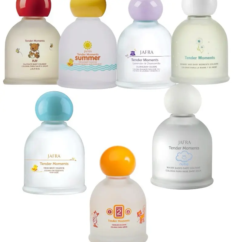 Jafra tender moments unisex 7 different 3.3 fl oz each in glass bottle and box