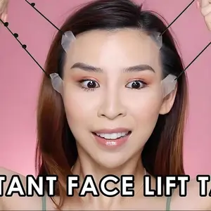 Instant Face Lift Tape - 40 Pieces Set for Firming Lifting & Sculpting - Soft Skin Safe Material - Youthful Radiant Look - No Skin Irritation Facial Body Scraper ice roller face derma roller men