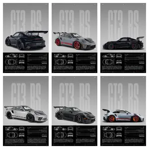 Car poster 911 GT3RS poster vintage racing car bedroom boys classic supercar canvas poster retro decoration