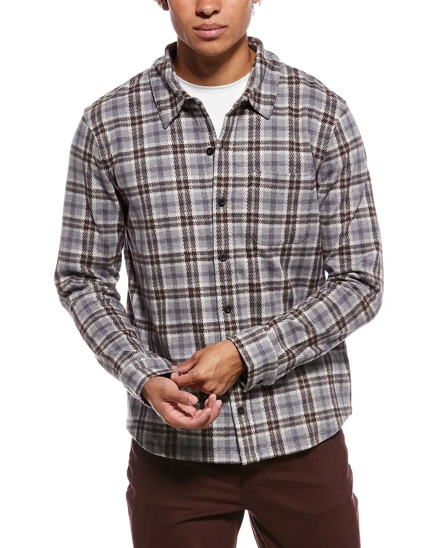 Vince Plaid Knit Shirt Jacket Vince Plaid Knit Shirt Jacket