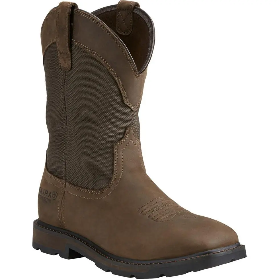 ARIAT Men’s Groundbreaker Steel Toe Waterproof Work Boot, Brown, Shoe, Footwear, Closed, Western